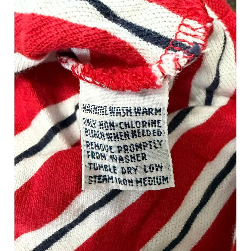 Polo Ralph Lauren Mens XXL Red White Striped Polo Shirt Cotton Pique Pony Tee
